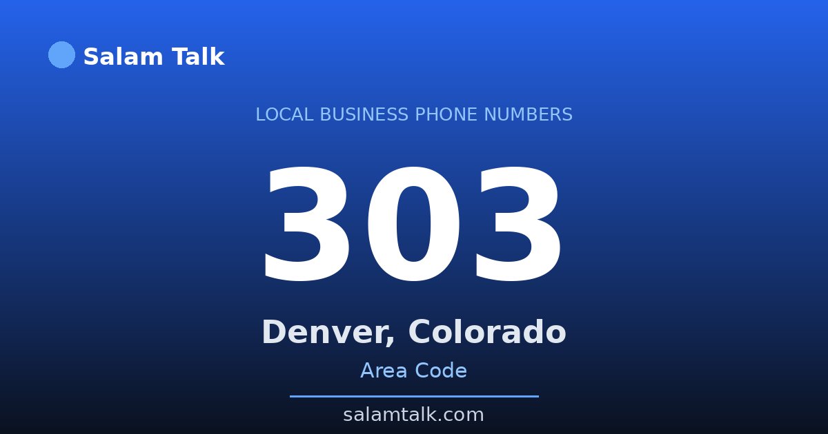 303 area code virtual business phone number for Denver, Colorado — Salam Talk