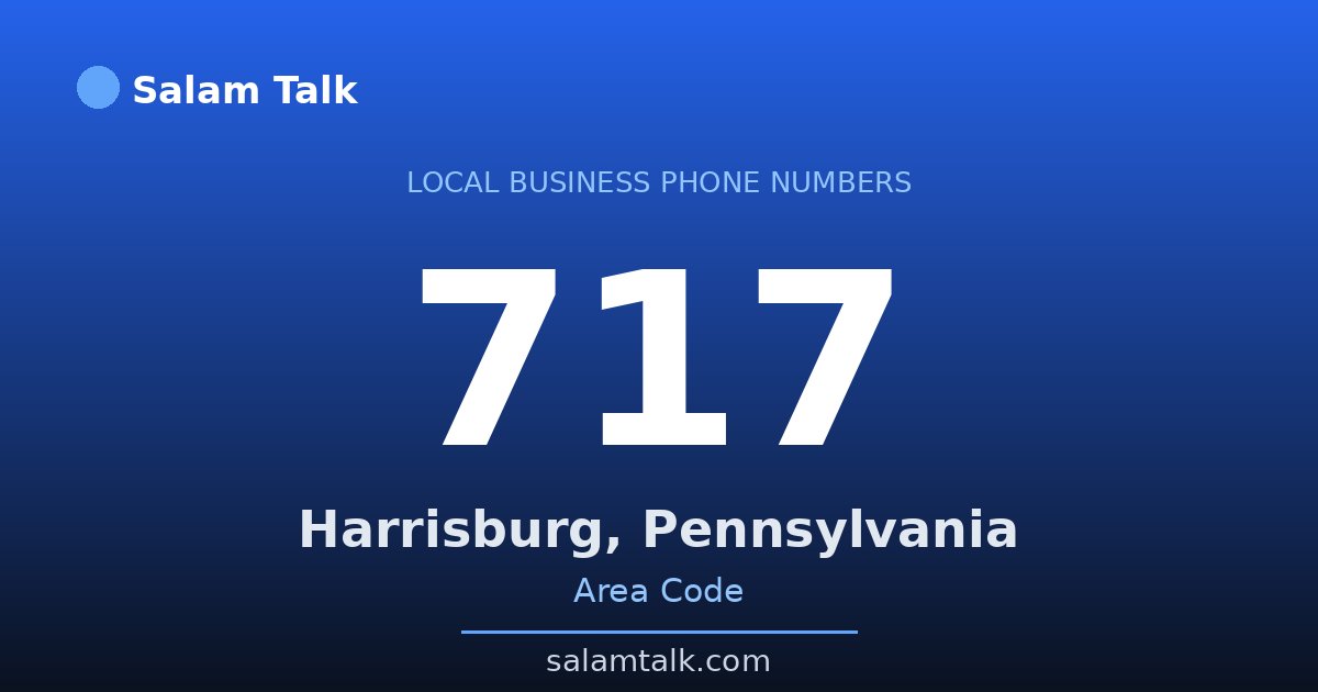 717 area code virtual business phone number for Harrisburg, Pennsylvania — Salam Talk
